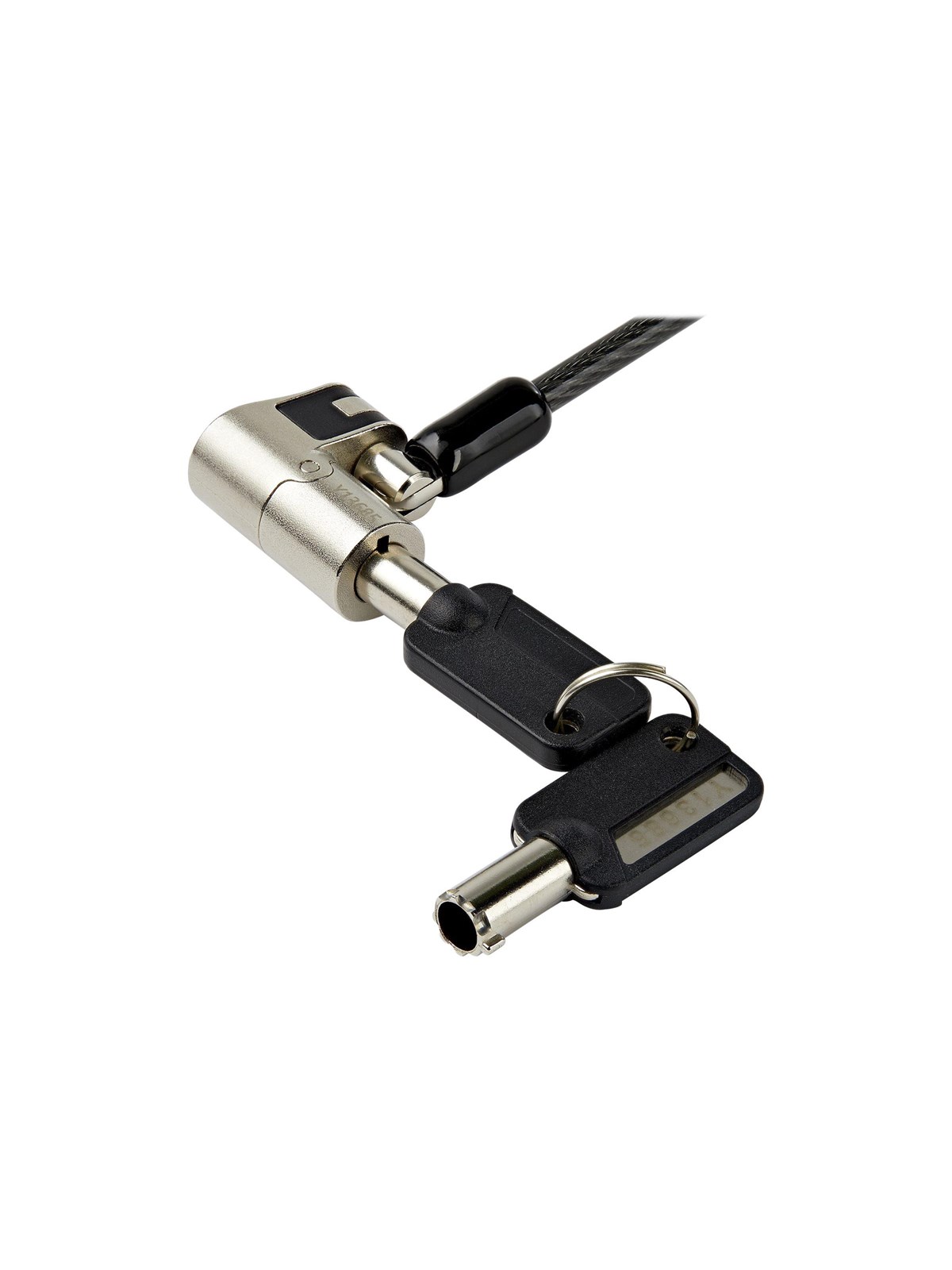 StarTech.com 6' (2m) 3-in-1 Universal Laptop Cable Lock - Keyed Security Lock for K-Slot Nano & Wedge Slot Desktop/Laptop - Anti-Theft security cable lock