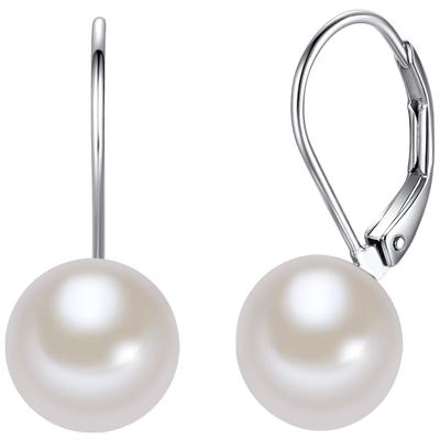 Paar Creolen LULU & JANE "Set: LJ292", weiß (silber), Ohrringe, Damen, 18, Silber 925 (Sterlingsilber), Sterling Silber
