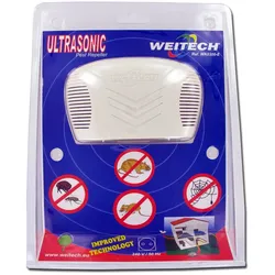 Weitech - Ultraschall Vertreiber gegen Ratten, Mäuse, Spinnen, Flöhe, Zecken