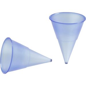 Papstar Trinkbecher 19618 Spitzbecher, Kunststoff, blau, Einweg, 0,115 l, 1000 Stück