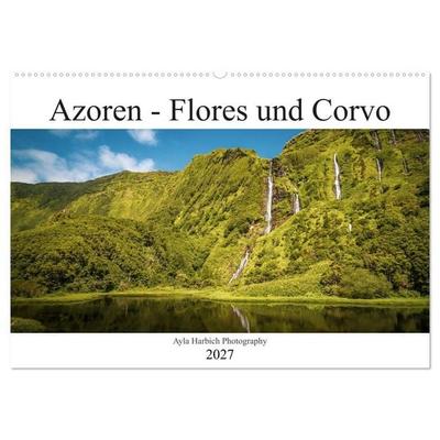 Azoren Landschaften - Flores und Corvo (Wandkalender 2027 DIN A2 quer), CALVENDO Monatskalender