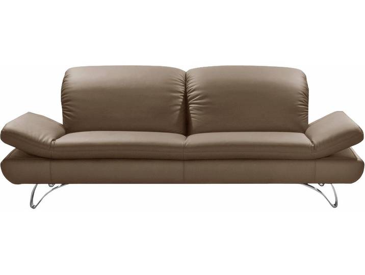 3-Sitzer PLACES OF STYLE San Angelo , braun (schlamm), B:232cm H:96cm T:95cm, NaturLEDER- »Frederica« (echtes Rindsleder);Luxus-Microfaser (100% Polyester);NaturLEDER-«Uruguay« (echtes Rindsleder), Sofas, 3-Sitzer