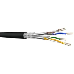 Draka UC900 SS23, Erd-Datenkabel Cat.7, S/FTP (900 MHz), 4x2xAWG23, schwarz,50m Ring