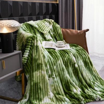 Shop Station Purple Tie Dye Fleece Blanket GSM Cozy Throw Blanket For Sofa, Bed & All Season Comfort green 39.37 59.06 In
