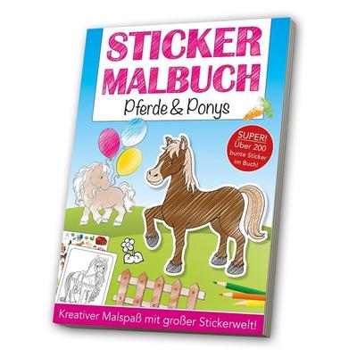 Stickermalbuch: Pferde & Ponys