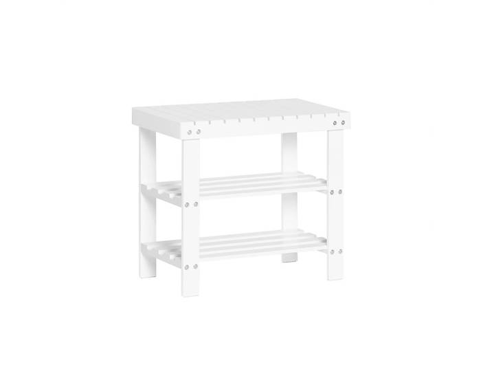 Banc d'entrée effet bois blanc