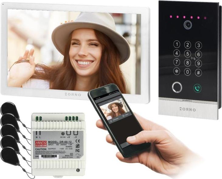 GUARDO Video-Gegensprechanlage, Wi-Fi Tuya Smart, Verschlüsselung, Fingerabdruckleser