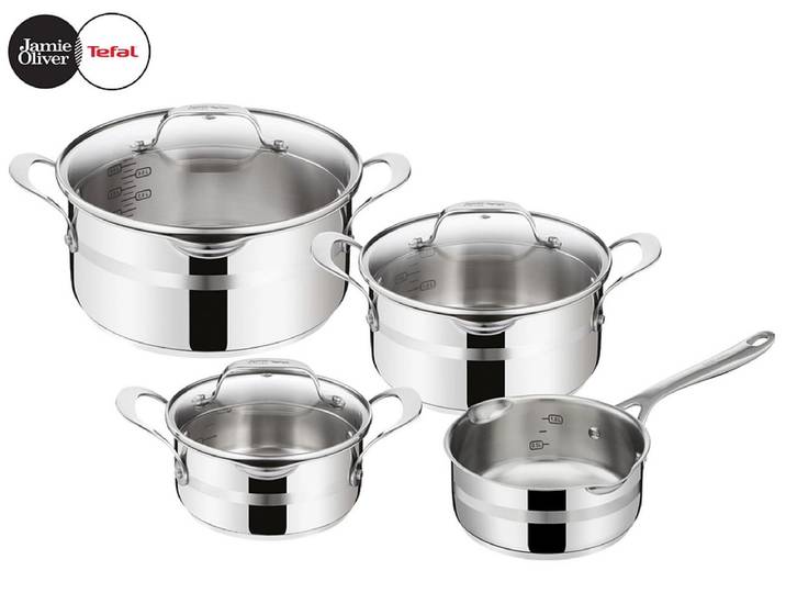 Kochset COOK SMART JAMIE OLIVER TEFAL 7 Stück polypropylen Silber