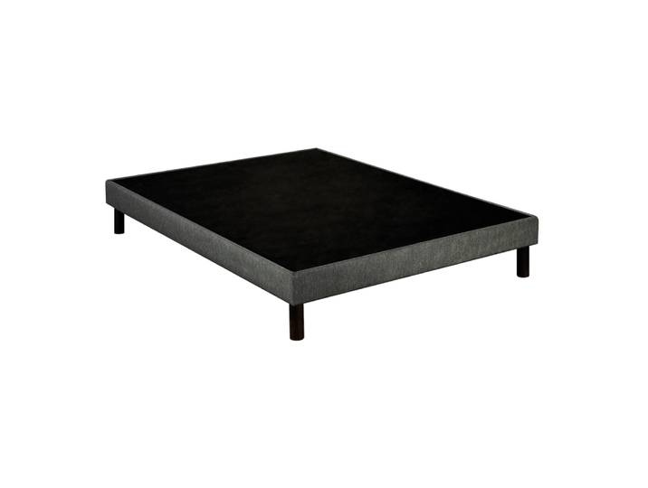 Sommier déco tapissier gris 120x200
