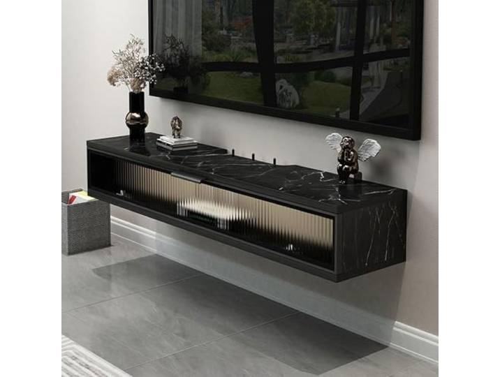 Ptasccne tv Schrank Schwimmender TV-Ständer zur Wandmontage, Wand-Entertainment-Center
