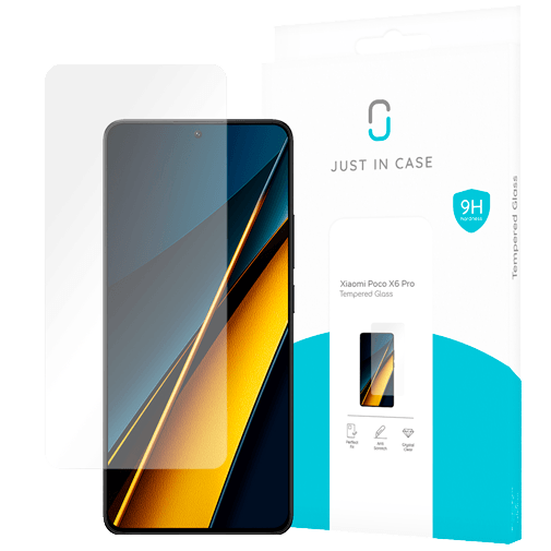 Just in Case Gehärtetes Glas Clear Displayschutzfolie Poco X6 Pro