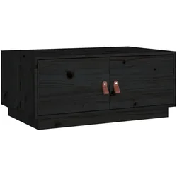 vidaXL Couchtisch Schwarz 80x50x35 cm Massivholz Kiefer