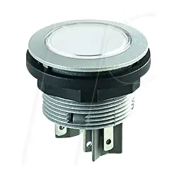STL2 - Drucktaster - 2 S, LED weiß, silber