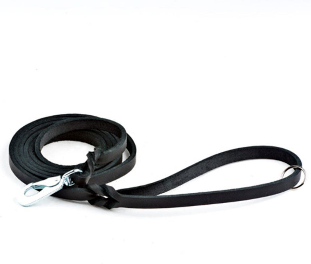 Feel Leather Braid Läderkoppel Svart 22mmx180cm