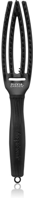 Olivia Garden Fingerbrush Boar & Nylon brosse à cheveux en nylon et poils de sanglier Full Black S 1 pcs