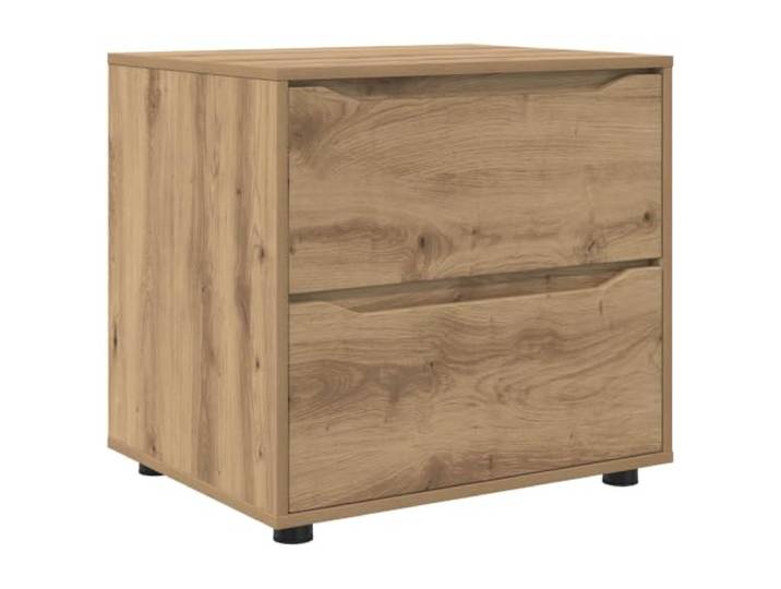 Schrank 60 x 48 x 57 cm Holztechnik Eiche Handwerk 2 Schubladen 2 große Schubladen, Kugelführungen, manuelle Höhenverstellung, Standfüße, Trockenreinigung
