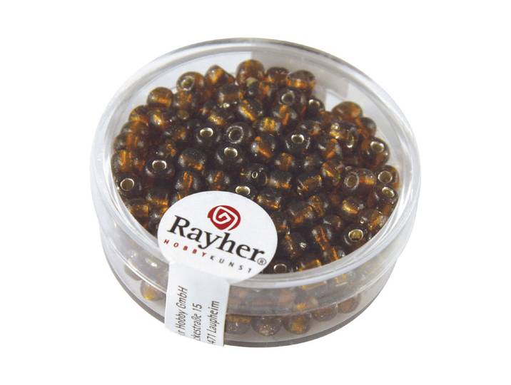 Rayher Rocailles mit Silbereinzug ⌀ 4 mm 17 g