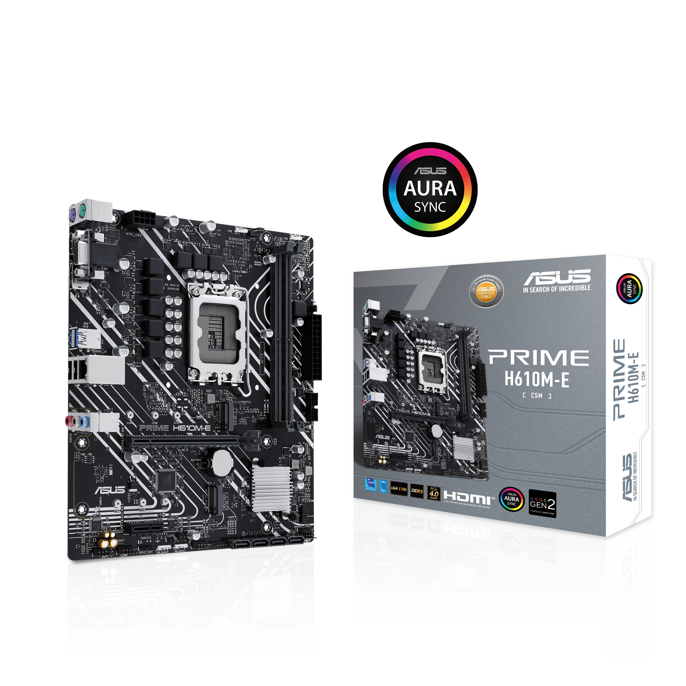 ASUS PRIME H610M-E-CSM Micro-ATX Mainboard - Sockel 1700