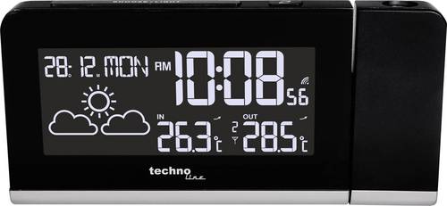 Techno Line Technoline WT 539 Funk Wecker digital Schwarz