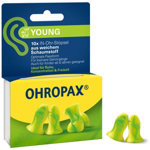 OHROPAX Ohrstöpsel Young, SNR 35 dB, zum Schlafen und Reisen, 5 Paar