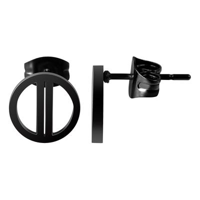 Paar Ohrhänger ADELIA´S "Ohrringe – Ohrstecker aus Edelstahl", Damen, Gr. Damen, Edelstahl, schwarz, Ohrringe, Ideal zum Verschenken – schlicht und stilvoll