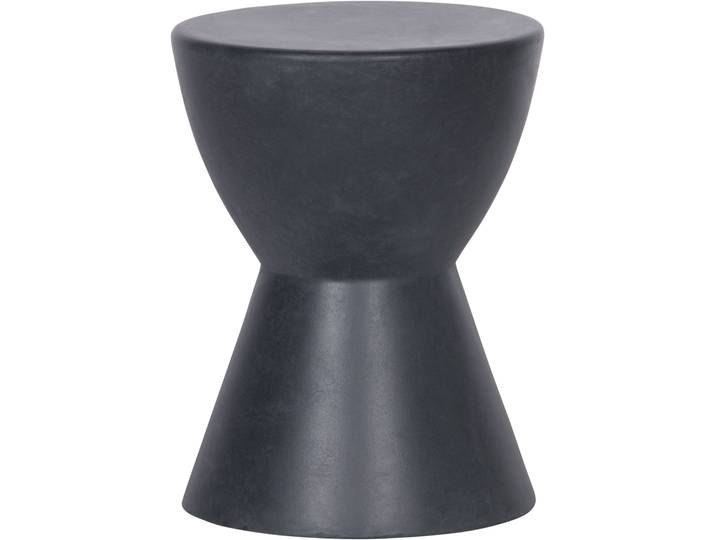 Hocker WOOOD Dover aus Fiberclay mit Betonoptik und Sanduhr-Form Ø 35 x H 45 cm , grau (anthrazit), B:35cm H:45cm T:35cm, Hocker, Hocker, Glasfaser-Ton-Verbund, Tragkraft 50 kg, Pfleiglicht