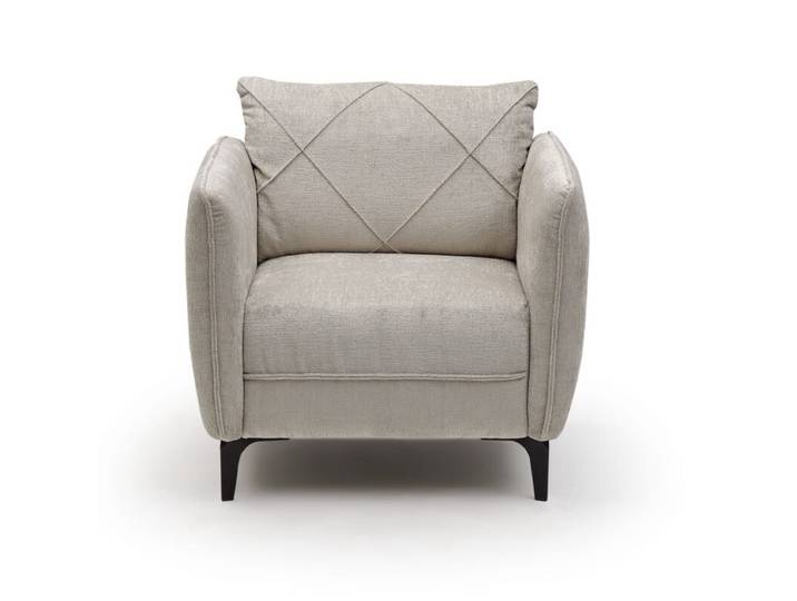 Trendstore Jerina Sessel in Chenillebezug - Chenille beige Modern
