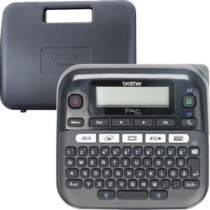 Brother Beschriftungsgerät P-touch D210VP, PTD210VPZG1, Kofferset, bis 12mm Bandbreite, mit QWERTZ-Tastatur