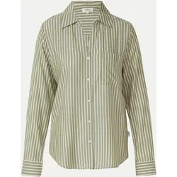 Bluse mit Streifenmuster Grün 36