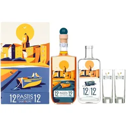 12/12 Pastis de Saint Tropez Geschenkset mit Karaffe & Gläsern -...
