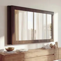 Spiegel MCW-P42, Wandspiegel Garderobenspiegel Flurspiegel, MDF Glas 80x120x10cm ~ Walnuss-Optik