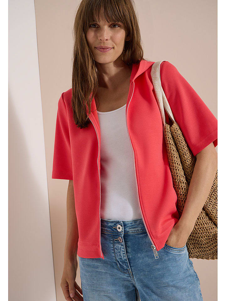 Cecil Sweatjacke in Rot - XXL