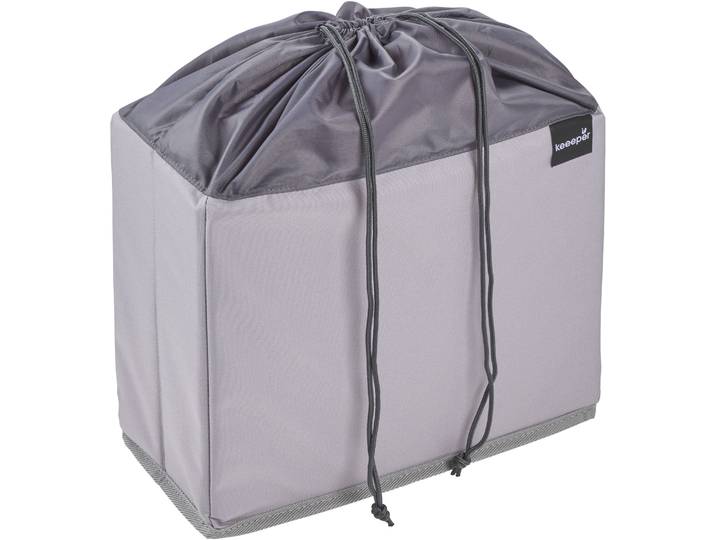 Faltbox KEEEPER neo, faltbarer Einkaufsorganizer für Klappboxen , grau (graphite), B:31,5cm H:26,5cm T:15cm, Polyethylenterephthalat (PET), Aufbewahrungsboxen, Faltbox, aus recycelten PET-Flaschen