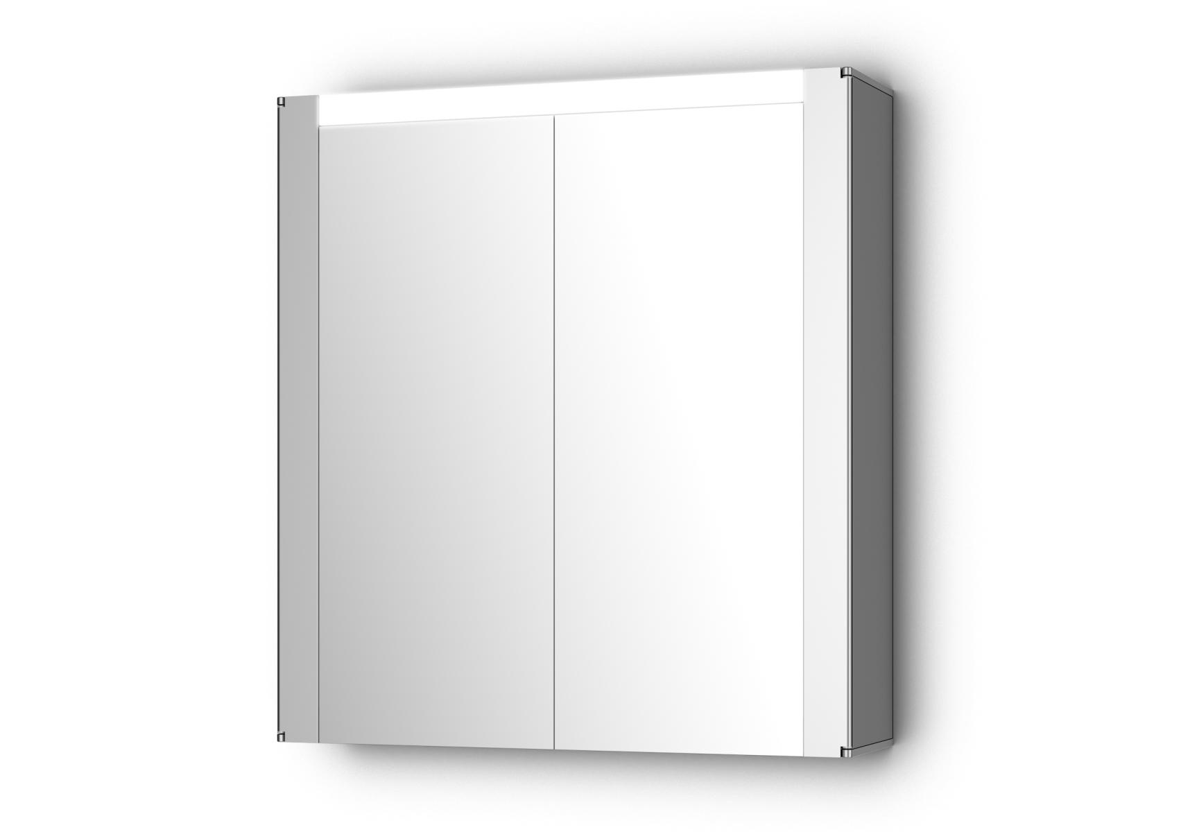 JOKEYPLASTIK Spiegelschrank Tromsö alufarben,B63xH69xT17 09118243