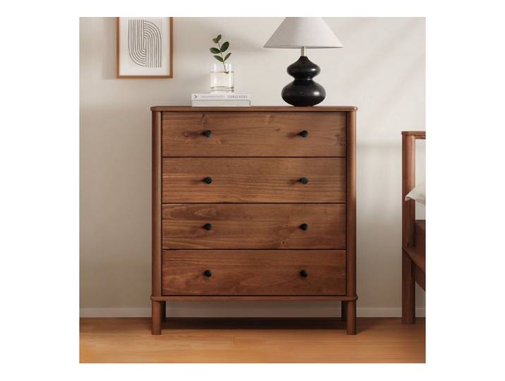 IDIMEX Kommode APOANA, Schlafzimmer Kommode mit Schubladen aus Massivholz Kastanien Finish