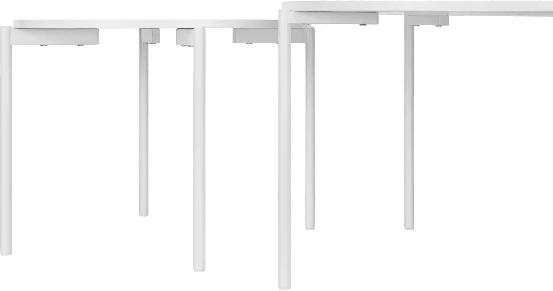 Höffner Couchtisch 2er Set  Galeotto ¦ weiß ¦ Maße (cm): H: 45  Ø: 75