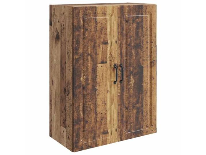 KLGBNCVE Wandschrank 66 x 34,5 x 90 cm Holzwerkstoff Altholz Verstellbare Regale,Stauraum,Büro,Studio,Flur,Wohnzimmer,Altholz-Optik,strukturierte Maserung,pflegeleicht