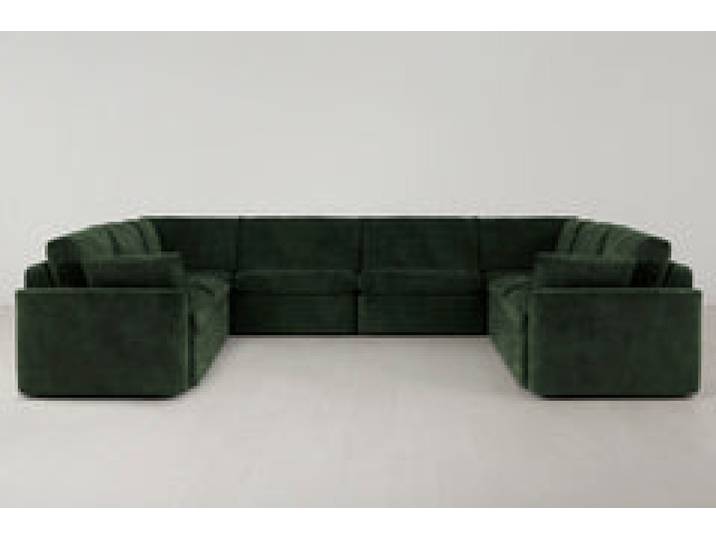 Model 13 U-Form Sofa, Tannengrün
