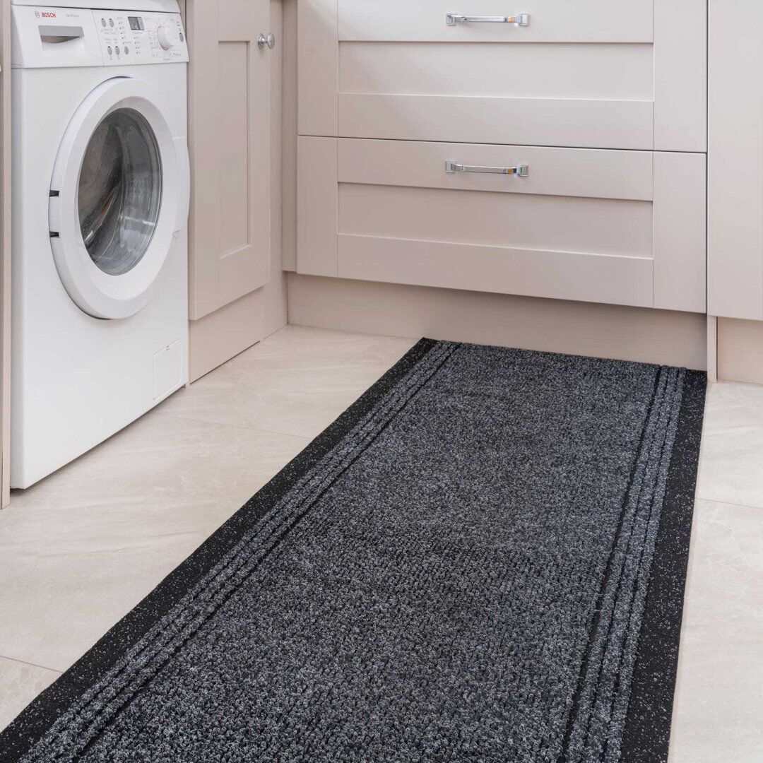 Marlow Home Co. Runner Whited Area Rug Gray Runner 66cm x 609cm