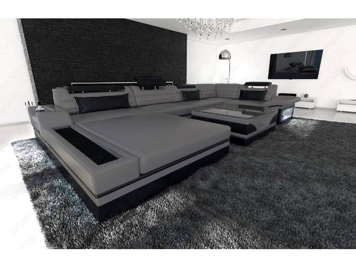 Sofa Mezzo U-Form in Leder