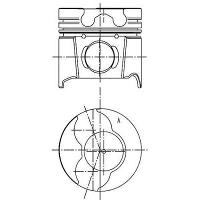 Kolbenschmidt Kolben [Hersteller-Nr. 99561620] für Opel, Nissan, Vauxhall, Renault