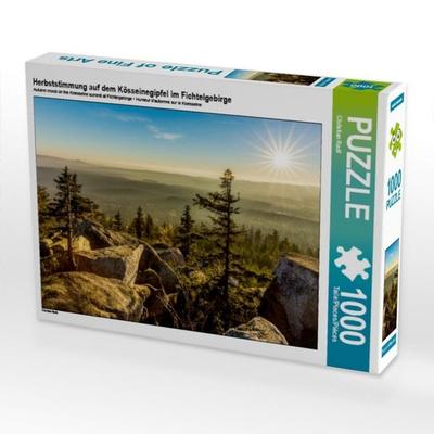 CALVENDO Puzzle Herbststimmung auf dem Kösseinegipfel im Fichtelgebirge | 1000 Teile Lege-Größe 64 × 48 cm Foto-Puzzle für glückliche Stunden