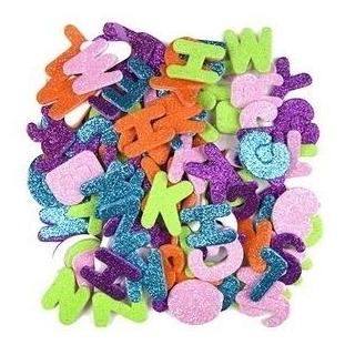 DP Craft Glitzerbuchstaben Schaumstoffaufkleber 120 Stk (120 Sticker) (KSPI-068)