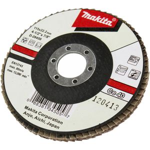 Makita Fächerschleifscheibe D-28450, Ø115mm, Körnung 40, gerade, für Metall
