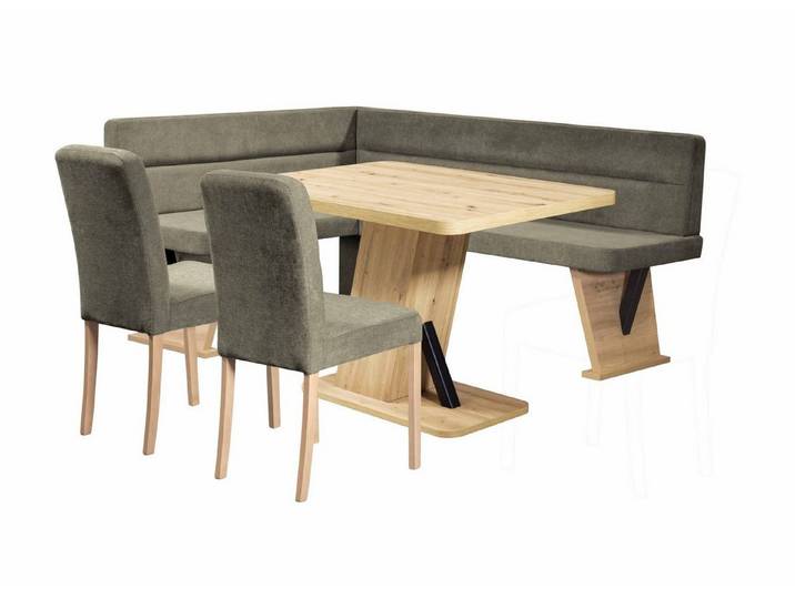 Home affaire Eckbankgruppe Laros Sitzgruppe, Eckbank, Stühle, Tisch, (Set, 4tlg Set), perfekt für Küche, Esszimmer, Wohnzimmer, Bestseller