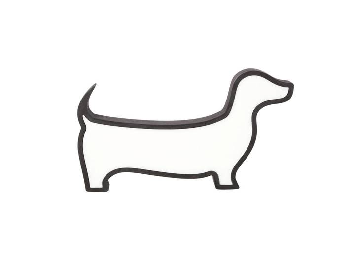 Kindertischleuchte Dog, Schwarz, Kunststoff, 3.5x18x32 cm, RoHS, Europäischer Sicherheitsstandard, einfach zu transportieren, Lampen & Leuchten, Innenbeleuchtung, Kinderzimmerlampen, Kindertischleuchten