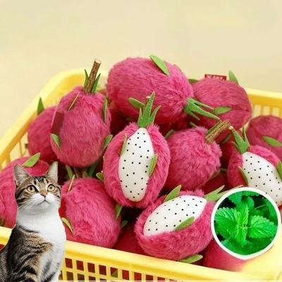 Uplift Essentials Interactive Dragon Fruit Catnip Plush Toy Interactive Dragon Fruit Catnip Plush Toy