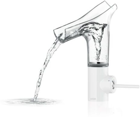 Hansgrohe Axor Starck V 140 Waschtischarmatur 12112000, chrom, Glasauslauf, Joystick