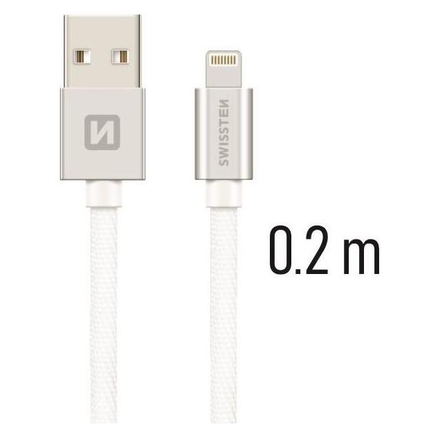 Swissten Datenkabel Textil USB / Lightning 0.2 M (0.20 m) (71523103)