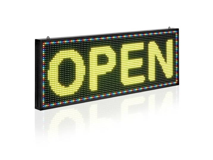 VEVOR Enseigne Lumineuse LED Programmable 99x35 cm\, Panneau d’Affichage Numérique Couleur Pleine P10\, GIF à Motifs de Texte Personnalisés\, Commande Bluetooth\, Information Publicitaire Publicité